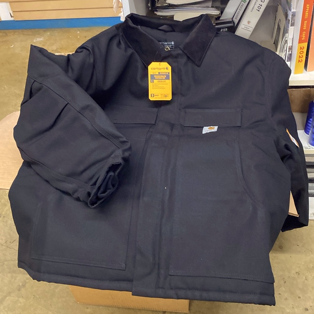 Carhartt C0003-M. Firm Duck Insulated Coat, Loose Fit, Black, L, NWT